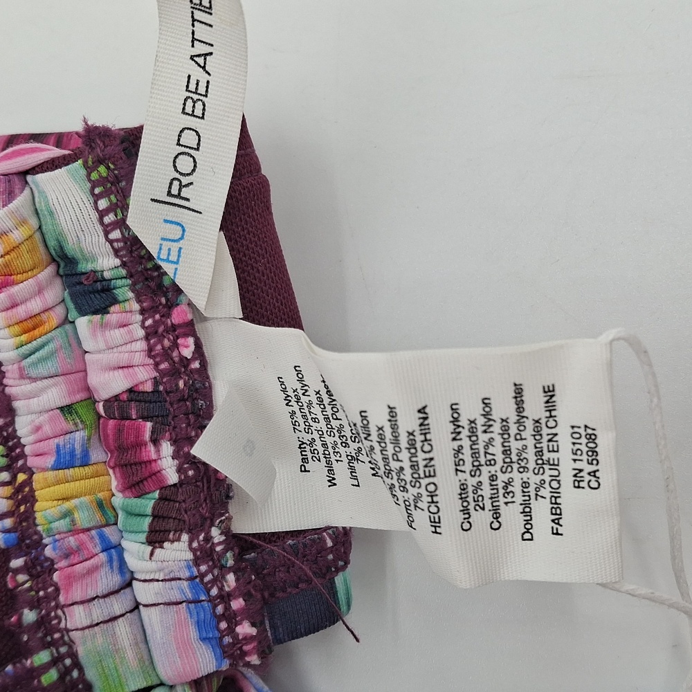 BLEU Rod Beattie Shirred Side Tie Hipster Bikini Bottom Multicolor 8 - Picture 9 of 10